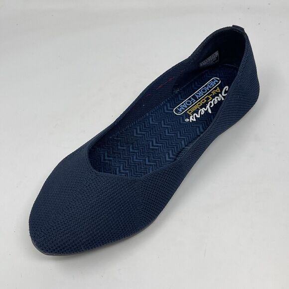 Skechers Cleo Stretch Fit Shoes Womens 8.5 Blue Vegan Ballet Flats Casual Comfy - Picture 8 of 15